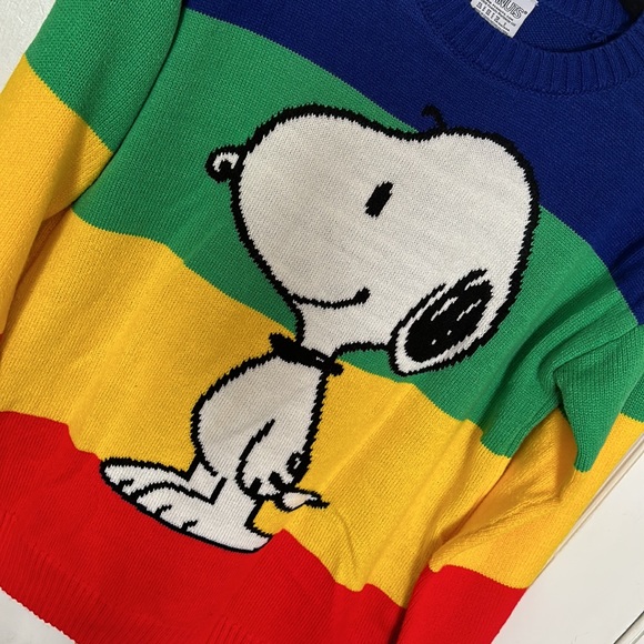 Snoopy sweater small red yellow green blue small - Picture 2 of 4